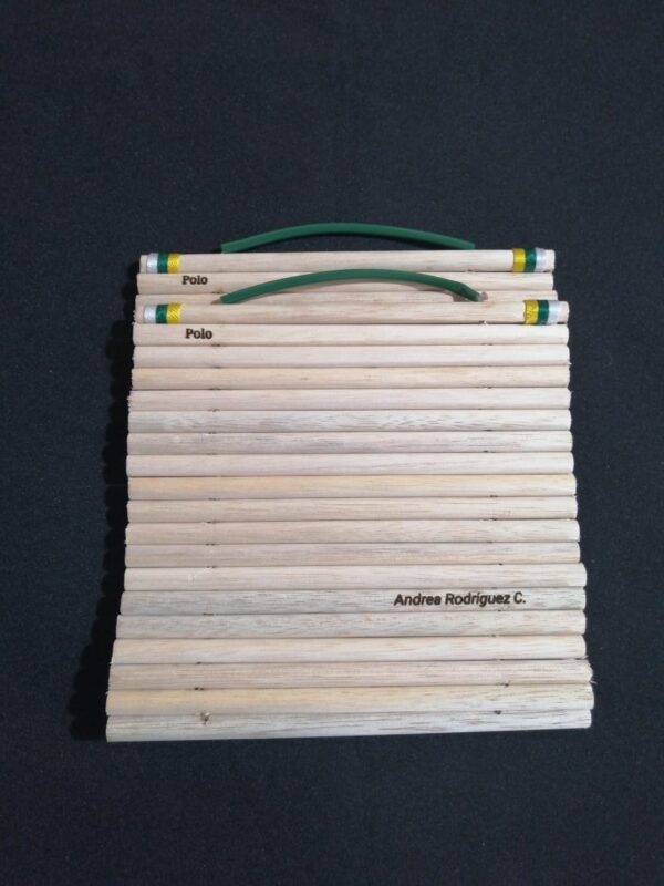 Esterilla de Percusión Folclórica – 45 Varillas de Cedro Blanco